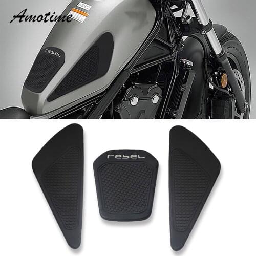Retro Cafe Racer For Honda Rebel 300Rebel 500 CMX 2017 2018 2019 tank Rubber Sticker Protector Sheath Knee Tank pad Grip Decal