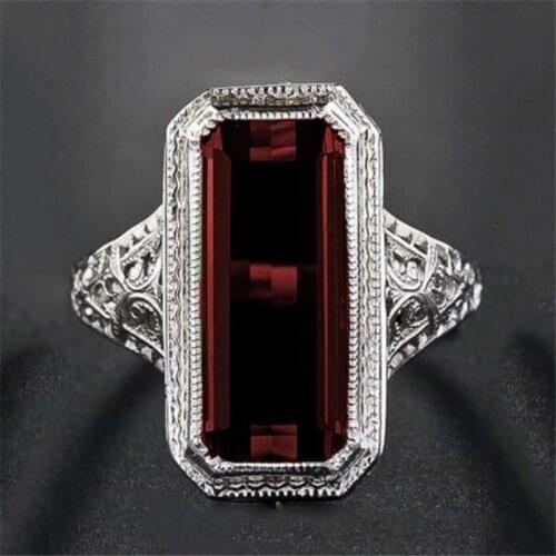 Multi Color Big Crystal Luxury Rings for Women Elegant Ladies Wedding Promise Ring Romantic Valentines Day Gift