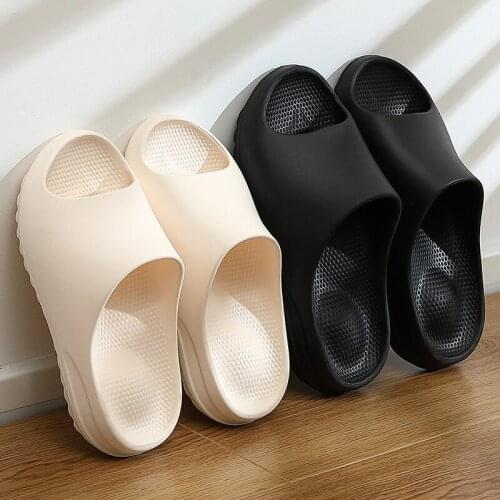 Mens Slippers Thick-soled Breathable Massage Non-slip Womens Sandals EVA Material Bathroom Household Solid Couple Slippers