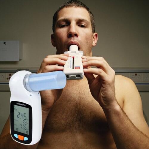 Spirometer Handheld Lung Function Testing Equipment Vital Capacity Portable ABS Monitor Home Use Test Tool