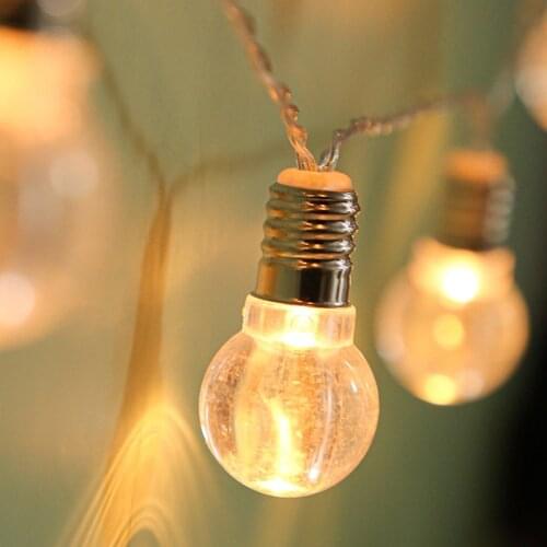 LED Bulbs String Fairy Lights Outdoor Lamp 10/20 Decoration Garden Waterproof Ball String Christmas Garland Decor LED Lamp