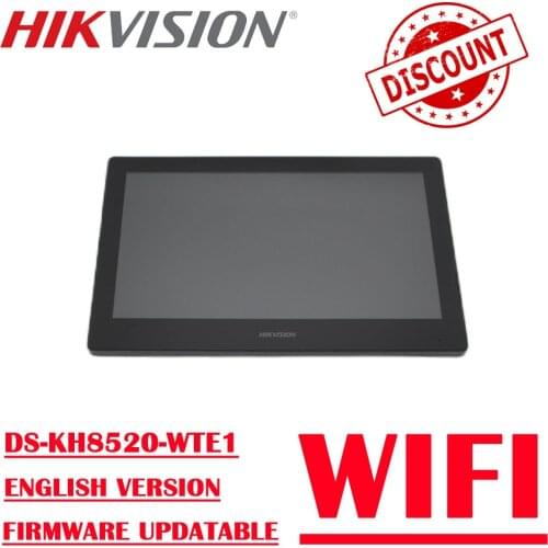 Hikvision DS-KH8520-WTE1 10 Inch TFT Screen Indoor Monitor Multi-Language ,POE,app Hik-connect,WiFi,Video intercom