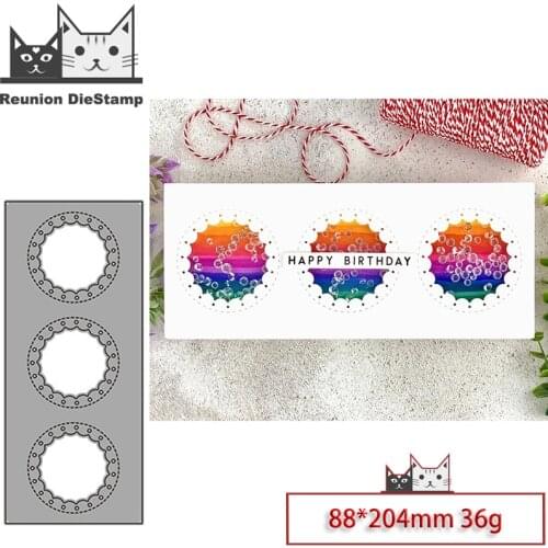 Reunion New Design Craft Metal Die Cuts Rectangle Circle Frame Cutting Die Scrapbooking Album DIY Paper Card Embossing Stencils