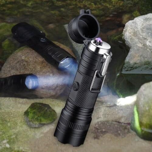 USB Rechargeable Double Arc Lighter Gifts For Men Waterproof Plasma Electric Lighters Outdoor Lighting Dropship Suppliers