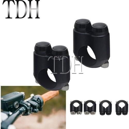 2pcs 22mm 25mm Motorcycle Handlebar Switch Scooter Horn Turn Signals On/Off M-switch Push Button Light Control Switch Cafe Racer