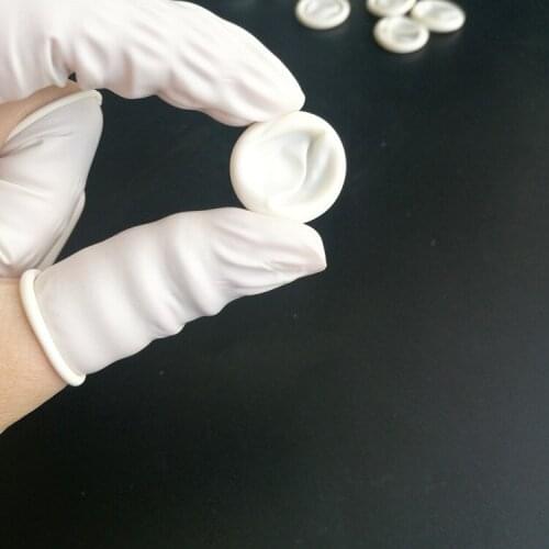 200 pcs Manicure gloves wrap Antislip latex finger nail anti injured finger protection disposable rubber white nail cover A7