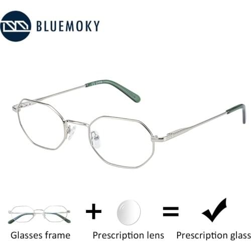 2020 Prescription Glasses Polygon Optical Glasses Frame Resin Lens Blue Light Eyeglasses Myopia Photochromic Progressive Eyewear