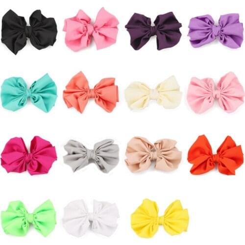 30pcs/lot 15 Colors Chiffon Bowknot for Children Headband Hairpins Christmas Gifts DIY Fashion Handmade Accessories for Woman