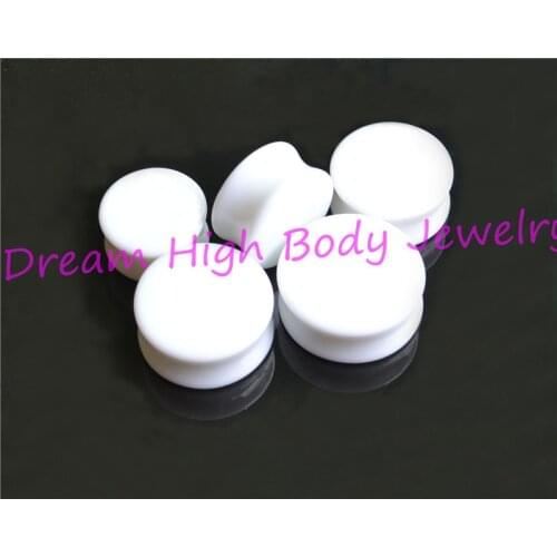 Ear Plugs Newest White Flesh Tunnel Flared Solid Large Size Popular Ear Piercing Body Jewelry 22 30mm free Shipping Stretcher