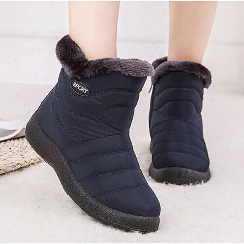 Winter Snow Boots 2021 New Ankle Boots For Women Boots Shoes Waterproof Warm Plush Booties Female Winter Boots Plus Size 35-45