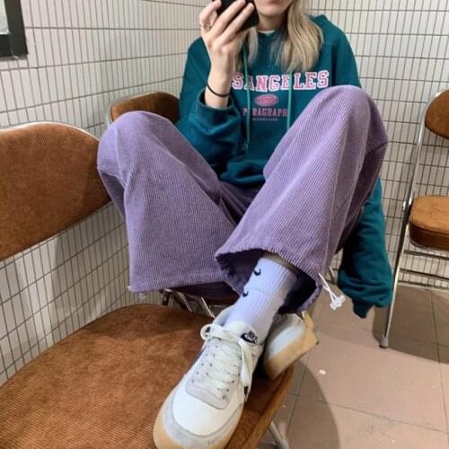 Winter Thicken Corduroy Pants Mens Fashion Retro Casual Wide-leg Pants Men Streetwear Hip-hop Korean Straight Trousers Mens