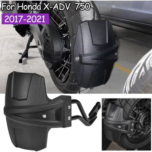 Black Motorcycle Rear Mudguard Mud Fender Bracket Holder Mount Splash Guard for Honda X ADV XADV 750 2017 2018 2019 2020 2021