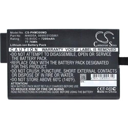 CameronSino for PHILIPS 740 Select Vital Signs Monitor FM20 FM30 Intellivue 30 M8100 MP20 MX500 TC30 TC70 M2702A battery