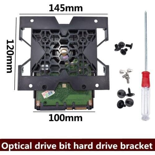 2pcs Desktop computer case 5.25 inch to optical drive bit add 2.5 3.5 inch ssd solid state hard disk universal bracket With Fan