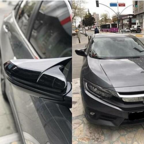 OEM Honda Civic FC5/FK7 2016 Bat Mirror Cover for Batman Piano Black bright Black mirror accessory-right left