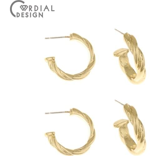Cordial Design 100Pcs 19*20MM Jewelry Accessories/Hooks Shape/Earrings Stud/Jewelry Finding Components/Earrings Parts/Hand Made