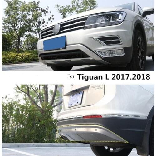 For Volkswagen / VW Tiguan L 2017.2018 BUMPER GUARD BUMPER Plate High Quality Stainless Steel Front+Rear Auto Accessories