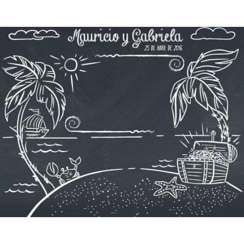 Custom PHOTOCALL PIZARRA ISLA PARA BODAS Y FIESTAS Slate Island background High quality Computer print wedding backdrop