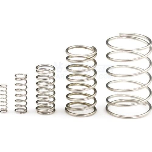 4pcs 0.6mm wire diameter outside diameter 5mm compression springs 5-50mm length compressed pressure spring