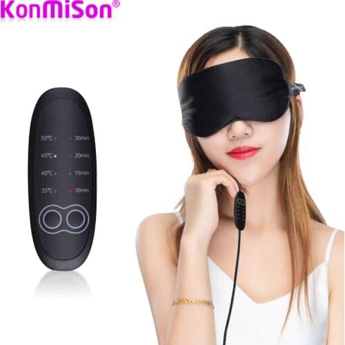 Konmison USB Temperature Control Heat Steam Cotton Eye Mask Dry Tired Compress Hot Pads Heating Eye Care Massage SPA Eye Patch