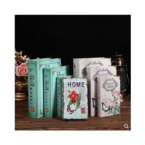 Storage box, vintage ornament decoration, simulation book, gift box props, model books