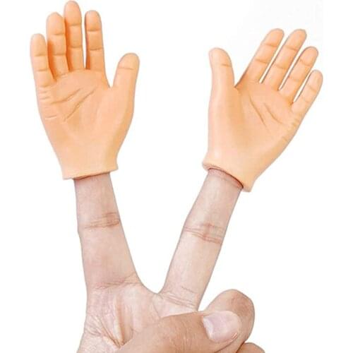 Mini Finger Hands Tiny Hand Game Party Tiny Hand Puppets Tease the Cat Pet Toy Costume Party Halloween Props Adults Kids Toy