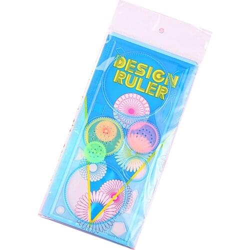 Multifunctional Kaleidoscope Variety Painting Board Ruler Kindergarten Student Stationery Curved Drawing Escuadra Carpintero
