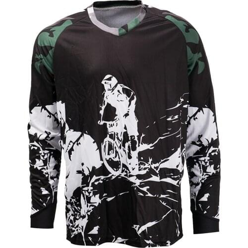 2022 Cycling Jersey Mens Mountain Bike Motocross Jersey long sleeve DH MTB T-Shirt Downhill Tops Sports racing Black white