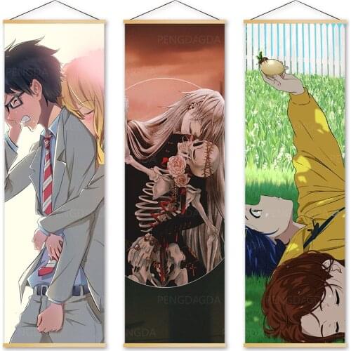 Wall Art Canvas Wonder Egg Priority Pictures Modern Painting Print Japan Cartoon Poster Solid Wood Hanging Scrolls Home Decor