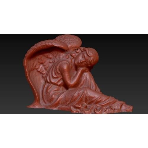 Resting angel 3d STL model for CNC Router carving engraving artcam aspire home decoration gift