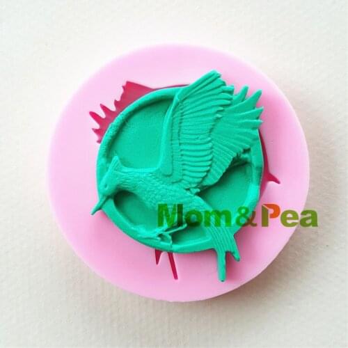 Mom&Pea 1044 Free Shipping Bird Shaped Silicone Mold Cake Decoration Fondant Cake 3D Mold Food Grade