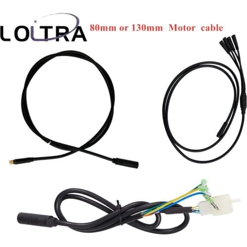 Ebike Motor Extender Cable Replacement 80mm 130mm Juliet 1 to 4 Male/Female Connector Waterproof Connector Ebike Convert Cable