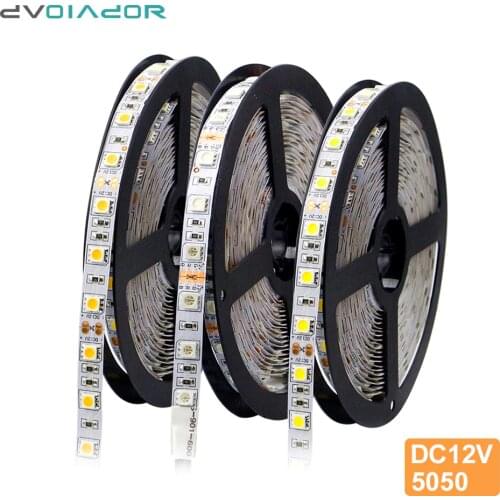5M,5050 DC12V RGB LED Strip[DVOLADOR]5050 Flexible Strip 60LEDs/m,Indoor Decoration Light-Bright,only 5050 led strip Lighting
