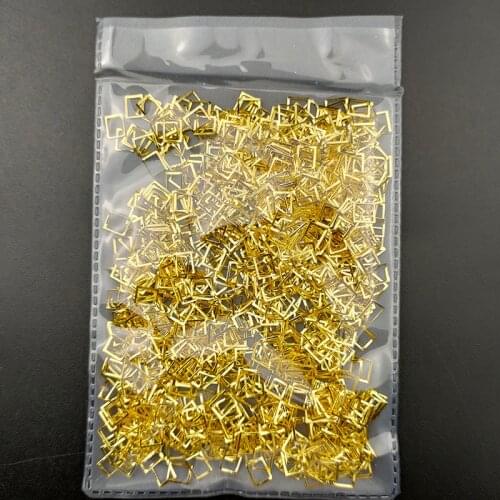 1 Bag Nail Art Geometric Shaped Moon Star Square Sequins Decoration 3D Metal Studs Rivets Manicure Accessories