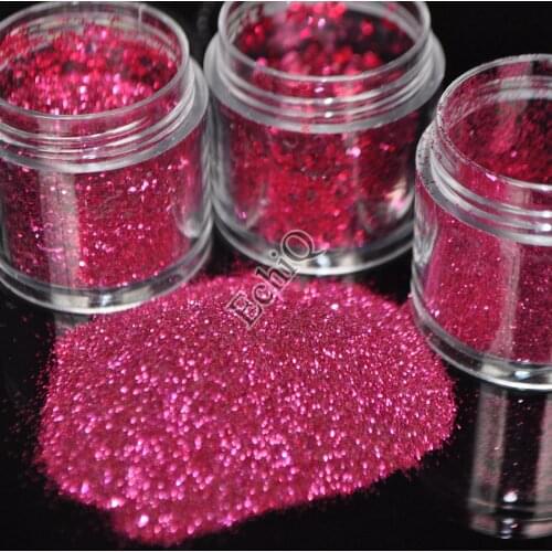 1pcs Deep Hot Pink Sparkle Nail Glitter Powder Shimmer Glitter Dust and Sequins Sheets Tips Nail Art Decorations