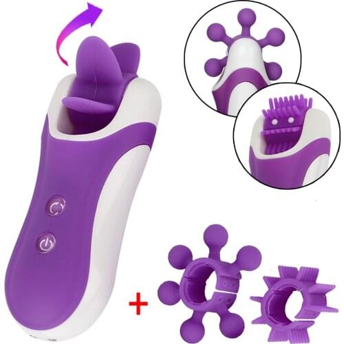 10 Frequency USB Charging Tongue Vibrator Nipple Clitoris Stimulator Roller Clit Tease Vibrator Oral Licking Sex Toys for Women