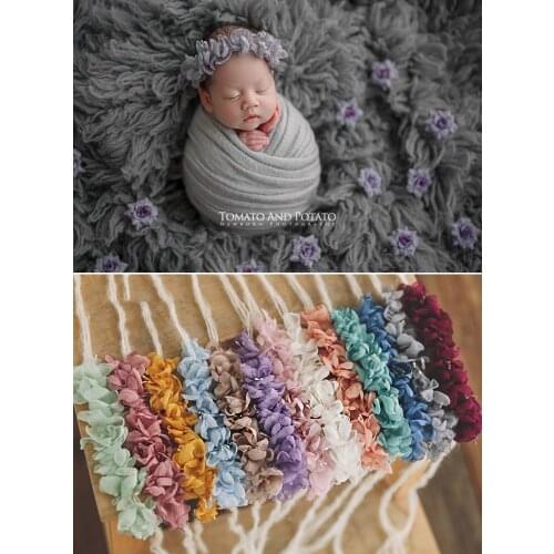 13 Color Newborn Photography Props Fairy Hot Printed Pattern Headwear Hair Band Flower for Baby Studio Shooting Prop Accessories