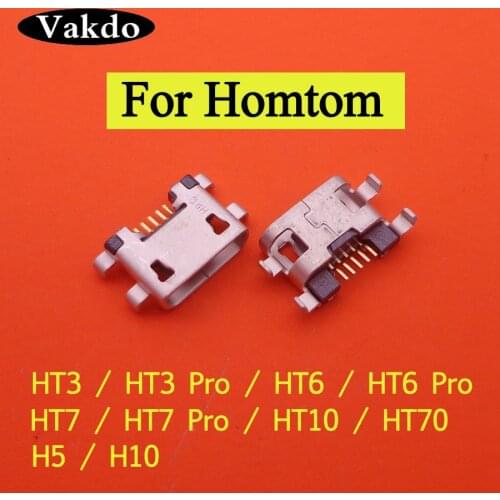 2pcs For HOMTOM HT3 HT7 PRO MTK6580 mini micro usb chargering port socket power connector replacement main motherboard jack Dock