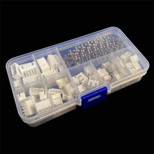 230pcs 5P 4P 3P 2P pin Pitch XH-2.54MM Kit Header Connector Housing male and female+Terminals TJC3 Wire cable Adaptor shell Kits