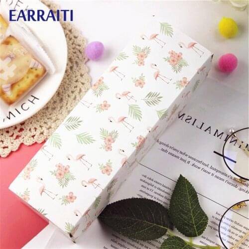50PCS Cookies Candy Box Gift Chocolate Macaron Macaron Cake Wedding Gift Boxes For Guests Birthday Event Party Favor Flamingo