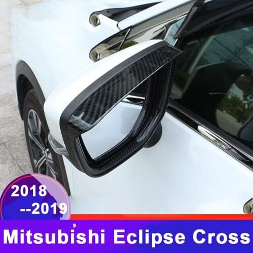 Car Rearview Mirror Rain Eyebrow Flaps Shield Shade Rainproof Blades Cover For Mitsubishi Eclipse Cross 2018 2019 Accessories