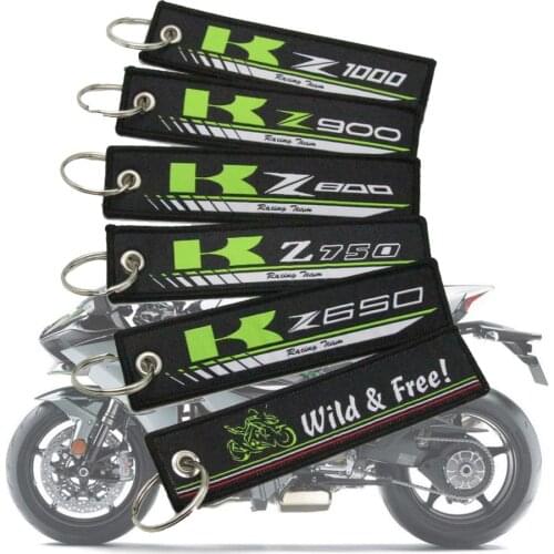 Embroidery Key Holder Chain Collection Keychain For Kawasaki Z650 Z750 Z800 Z900 Z1000 Motorcycle Embroidered Badge Keyring