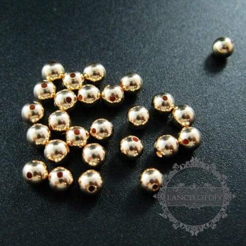 4mm bead with 1mm hole gold filled high quality color not tarnished metal bead DIY jewelry supplies findings 3996013