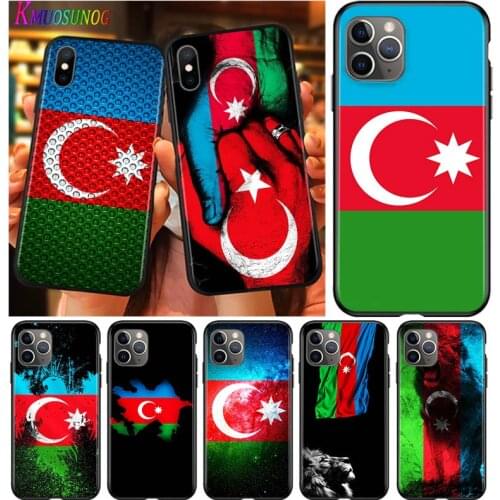 Azerbaijan Flag For Apple iPhone 12 Pro Max Mini 11 Pro XS Max X XR 6S 6 7 8 Plus 5S SE2020 Black Phone Case