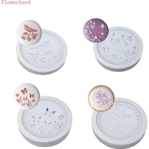 Flower Bird and Butterfly Fondant Cake Liquid Silicone Mold Chocolate Mold Cake Decoration Handmade Soap Mold Pastry Tools