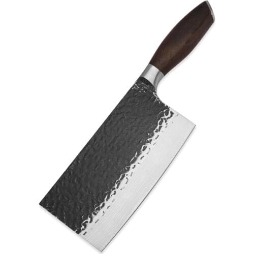 Damask 7 Inch Kitchen Chopping Knife Meat Cleaver Sharp Durable Chef Slicing Knife With Wooden Handle Kitchen Cooking Accessory