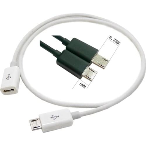 Long plug high quality 1m micro USB 2,0 B 5 pin plug to Jack M / F extended load data charger BLEI extension cable 0,1 m to 2M