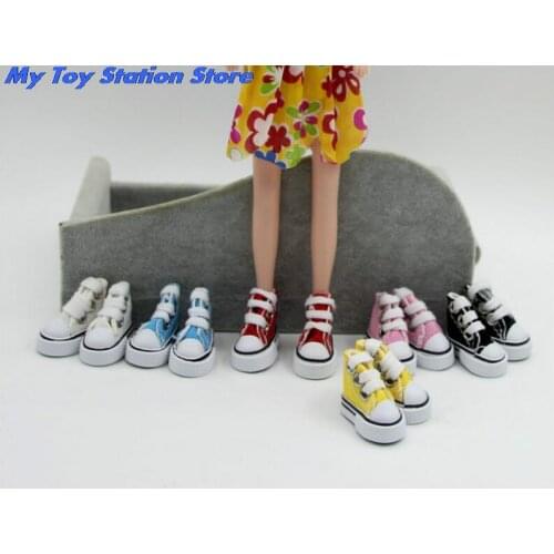 HOT 1Pair Mini Doll Shoes for Sharon Doll Boots Denim Canvas Shoes Shoes For girl Doll for BJD Toy Dolls Sneakers Accessories