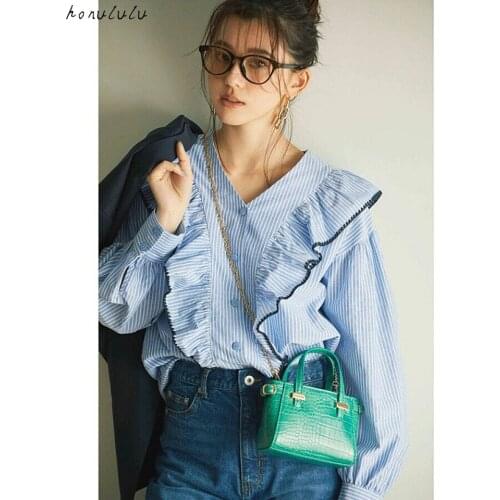 Женские рубашки в полоску Honululu China At AliExpress