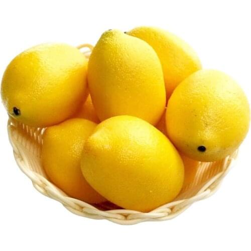 10pcs Artificial Fruit Simulation Lemon Christmas Fruit Decoration Kitchen Wedding Fake Lemon Decoration Supplies DIY